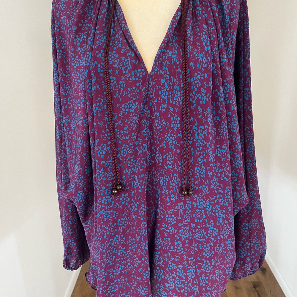 Elizabeth and James Purple and Blue Blouse